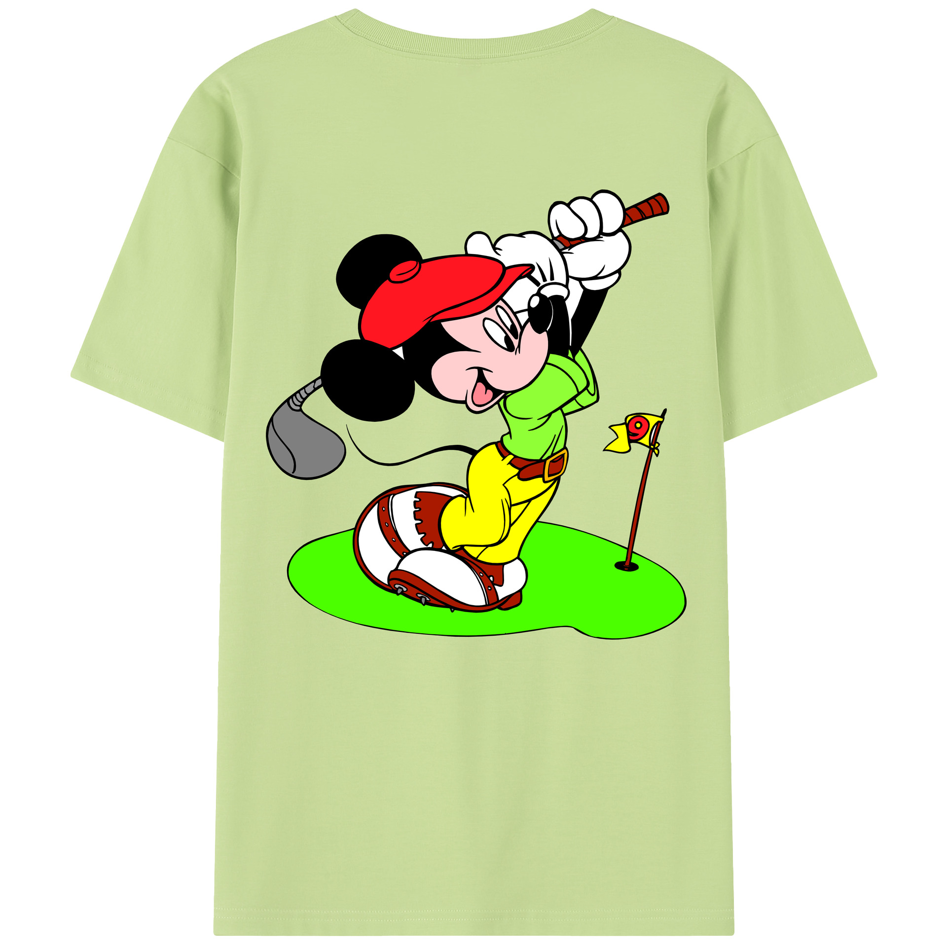 （画像用） ミッキーマウス Mickey Mouse 綿100％半袖Tシャツ（背面プリント）
